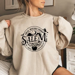 Sudadera de bruja Local para mujer, Jersey de manga larga con capucha para Halloween, Tops de otoño