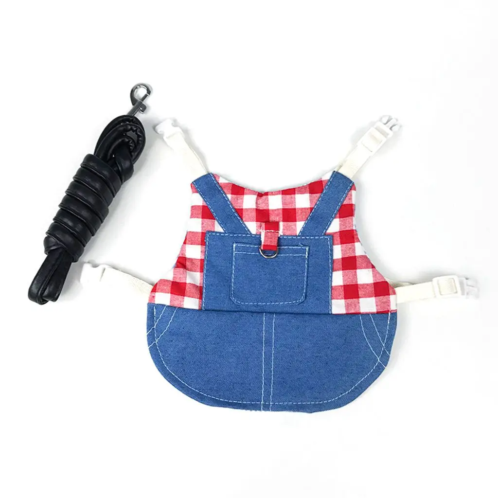 

Cute with Harness Leash Denim for Hamster,Bunny,Ferret Small Pet Wearing Rabbit Clothes Rabbit Jacket Rabbit Coat Pet Supplies