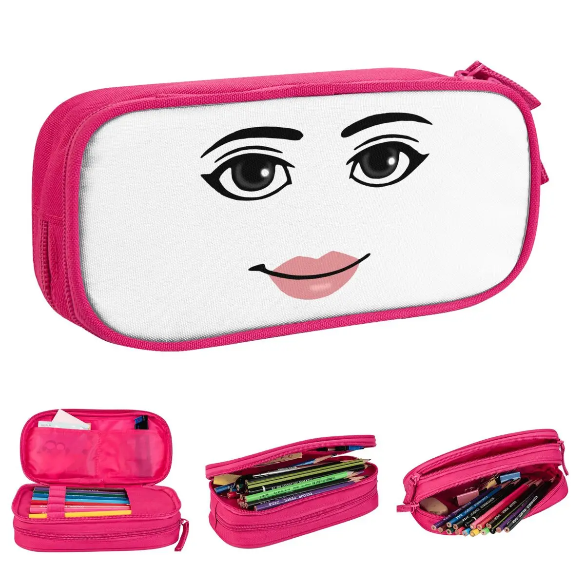 robloxx mulher face game meme lapis case pen box para estudante bolsas de grande capacidade escritorio cosmetic papelaria novo 01