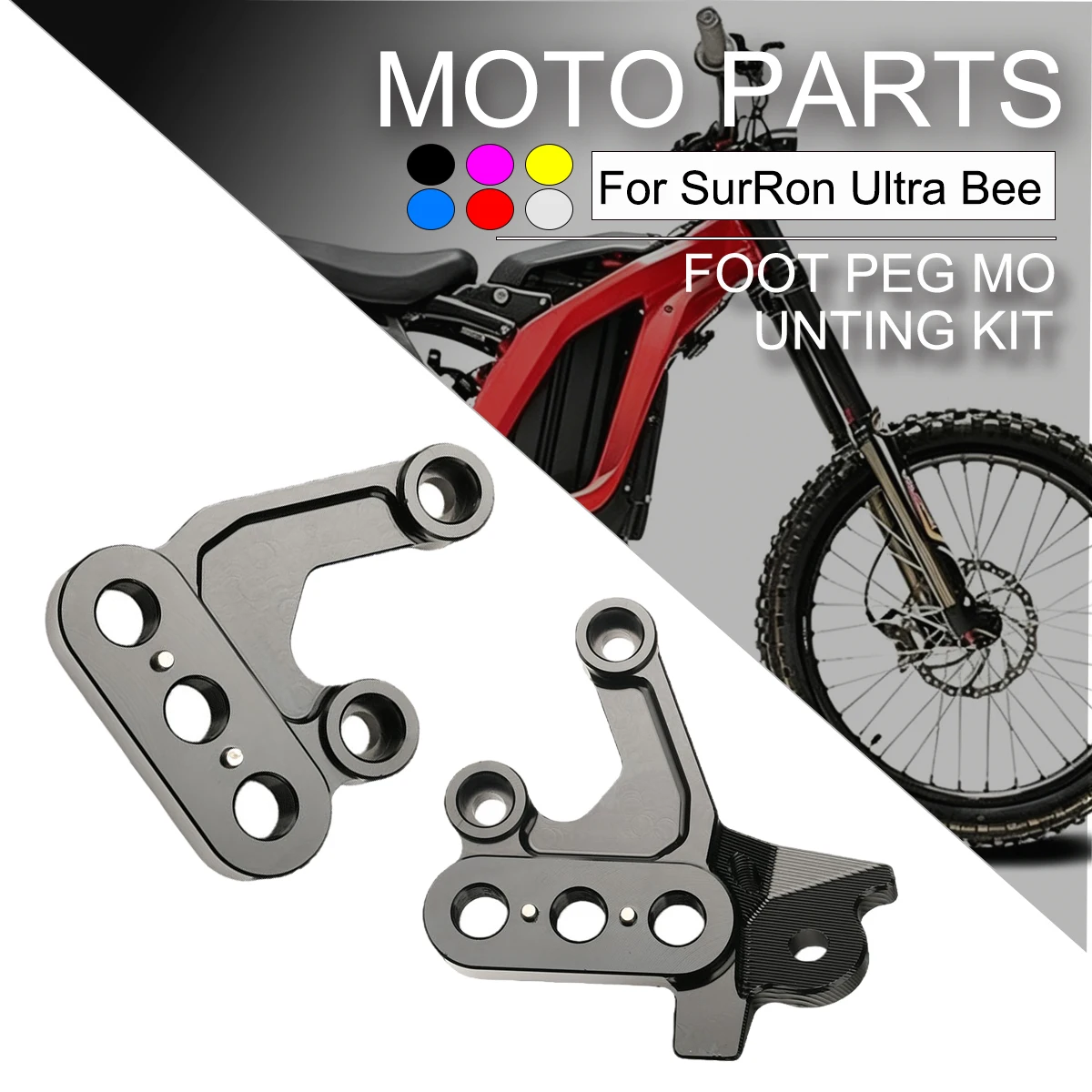 

Electric Motorcycle CNC Aluminum Alloy Foot Peg Bracket For Surron Light Bee X & S For Segway X160 X260 Footrest Hanger