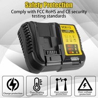 DCB112 Li ion Battery Charger for Dewalt 12V 18V 20V/60V MAX Lithium-Ion Batteries DCB200 DCB205 DCB120 DCB609 DCB606 US/EU Plug
