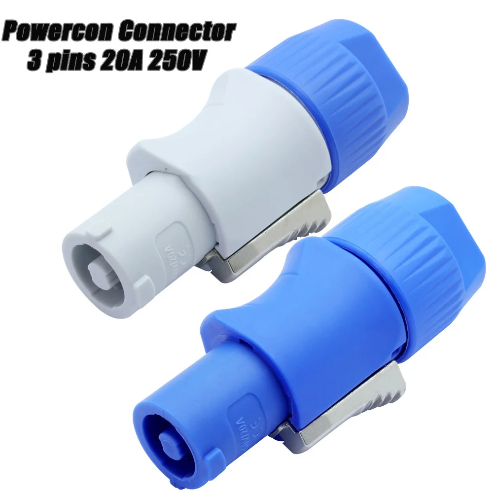 

20Pcs/lot 3 Pin 20A 250V Powercon Connector NAC3FCA NAC3FCB Power Plug Adapter for Stage Light Lockable Cable Connector