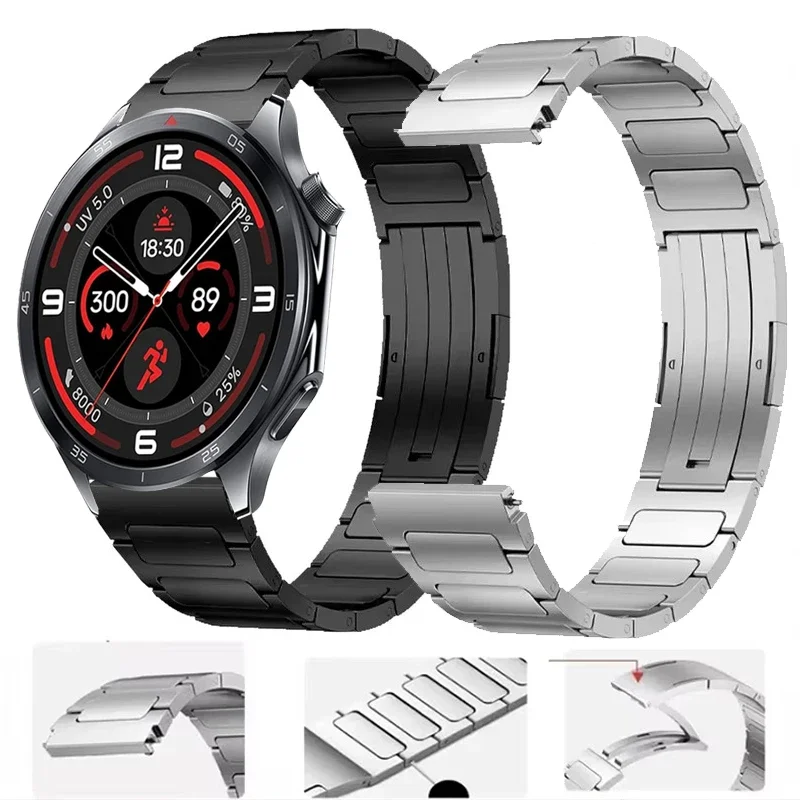 22mm Titanium Band For OnePlus Watch 3 2 2R/OnePlus 46mm Luxury  Strap For OPPO Watch 4 Pro X X2/Realme Watch S2 2 3Pro Bracelet