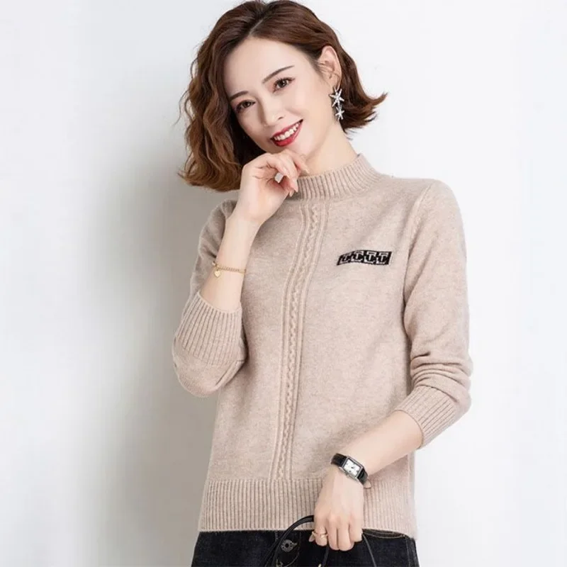 Women's Knit Sweater New Knitwear Fall Turtleneck Ladies Pullovers Harajuku Casual Attractive Cheap Top Korean Fashion Clothes