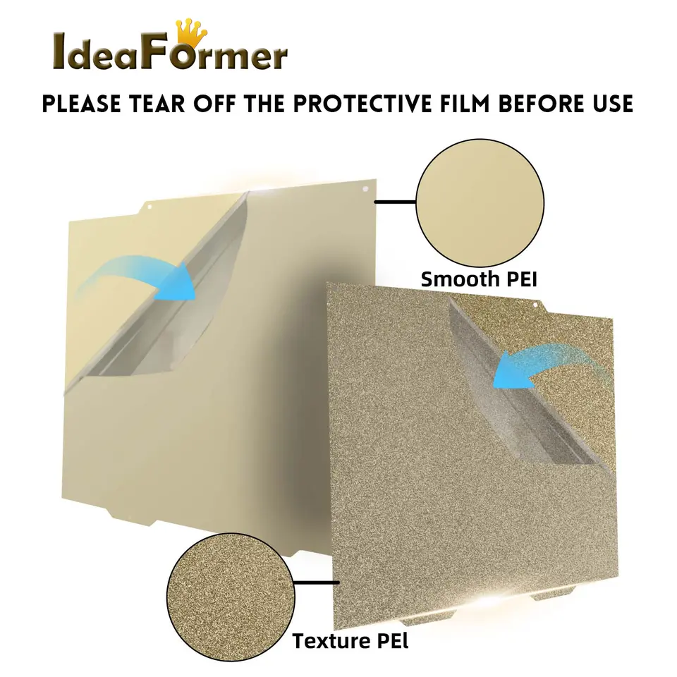 Bambu Lab A1 Mini Build Plate Double Sided Smooth H1H PEO PET PEI Bed Spring Steel Pei Textured Sheet 184x184 for Bambulabs Bed - 5