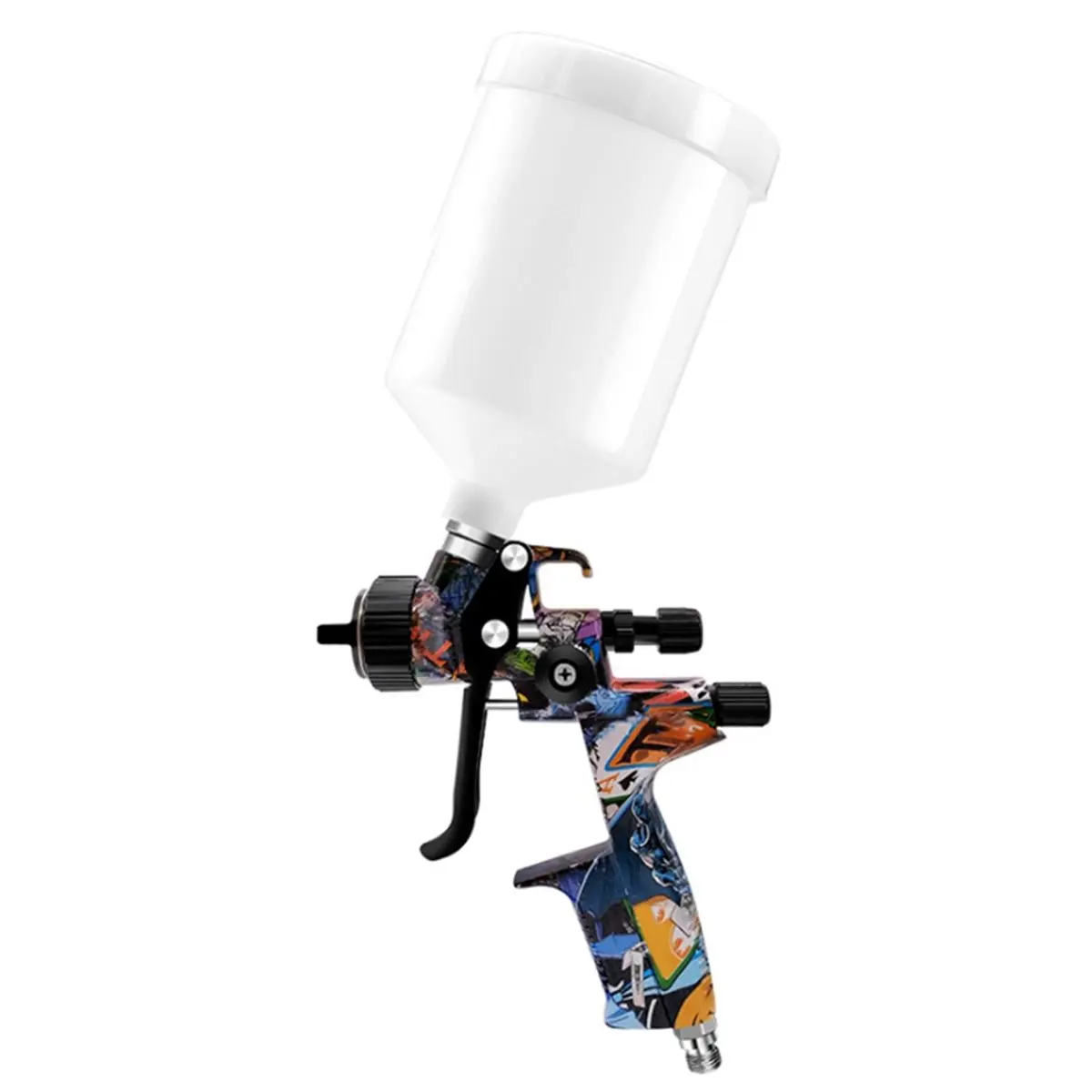A673P ~Pneumatic 1.3mm Stainless Steel Nozzle 600ml Pot Car Furniture Paint Clear Atomization Tools