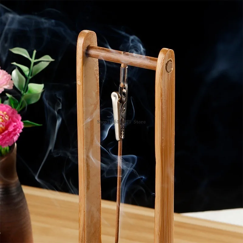 31CM High Bamboo Upside Down Incense Insert Portable Line/coil Incense Burner Indoor Meditation Soothing Tea Ceremony Ornament