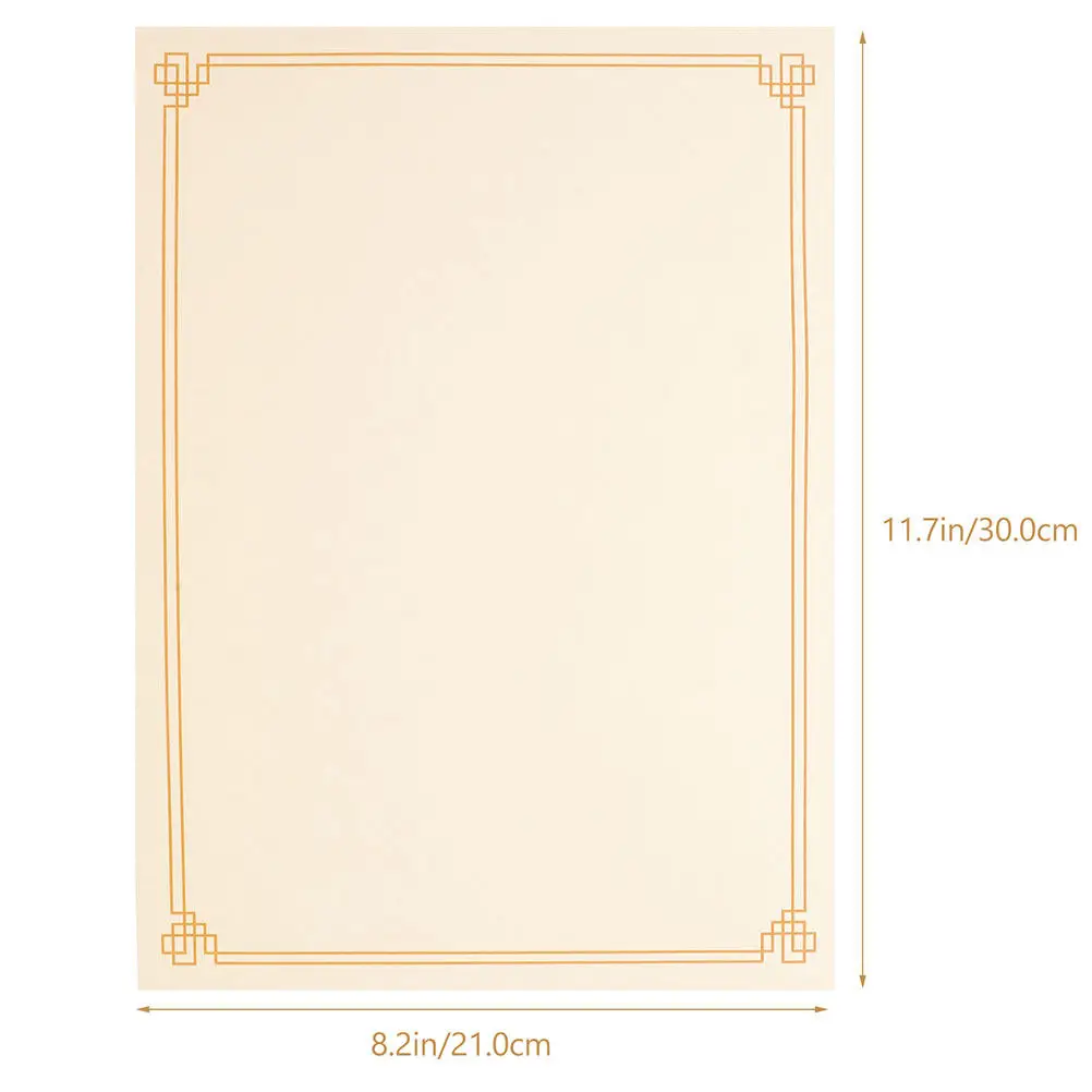 15Sheets Certificate Paper Blank Printable Writable for School Awards Diploma Academic Recognition Documents A4