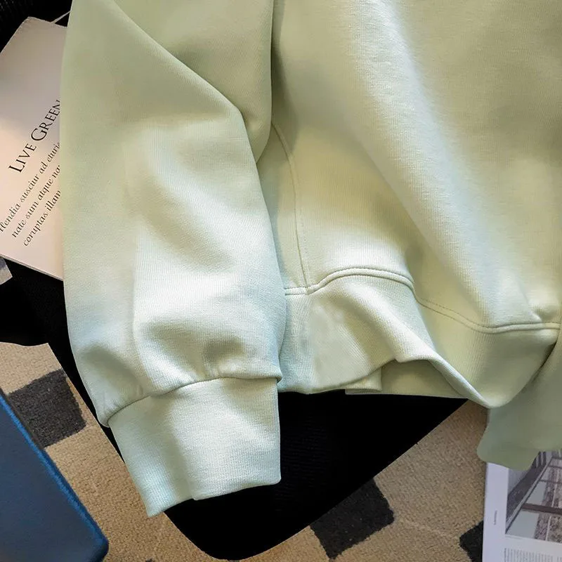 

Женские толстовки Y2K, топы, чистые белые китайские цветочные милые дорожные осенне-зимние подкладки, термовязание плюс рабочая униформа