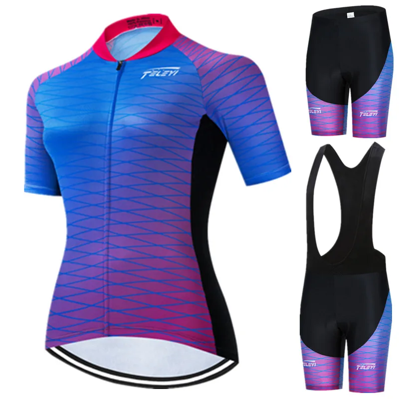 

Pro Women's Cycling Sets Summer Bike Jersey Short Set Road Bicycle Clothing Suit Pro Cycling Kit MTB Biking Outfits Cycle Wear