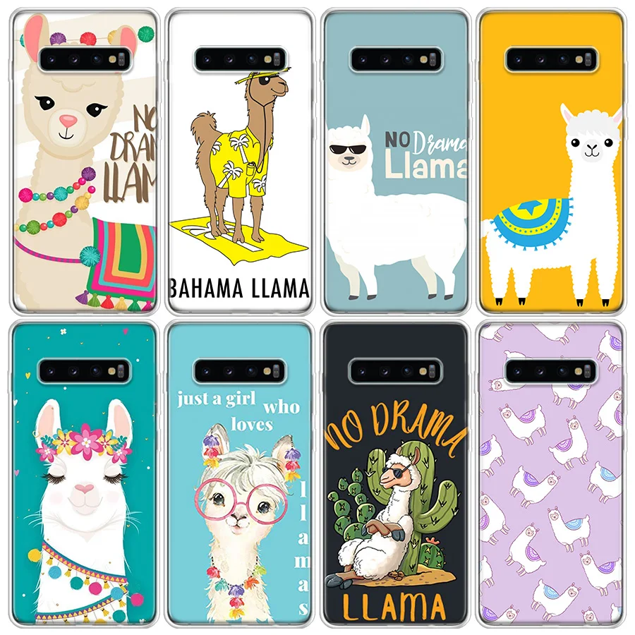 Prob Lama Llama Alpacas Phone Case For Galaxy Samsung S22 Plus S21 S24 Ultra Clear S20 S23 FE S10 S10E S9 S8 Cover Pattern Capa