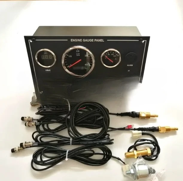 Diesel Engine Instrument Cluster Assembly 12V-24V Universal For Generator Marine Vehicle With Matching Sensors