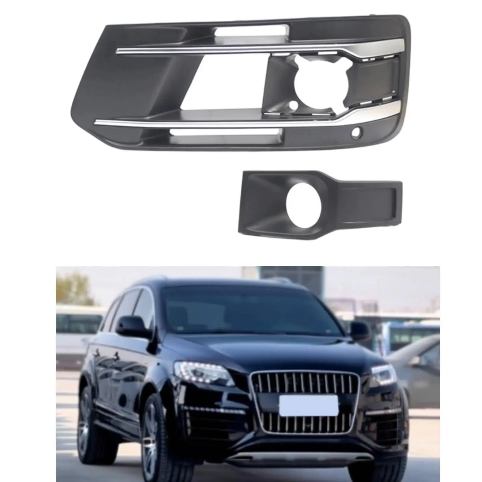 Front Bump Side Grille Replacement Repair Sturdy Vehicle Supplies Modern 4M0807681AA 4M0807823B Cover for Audi Q7 2016-2019