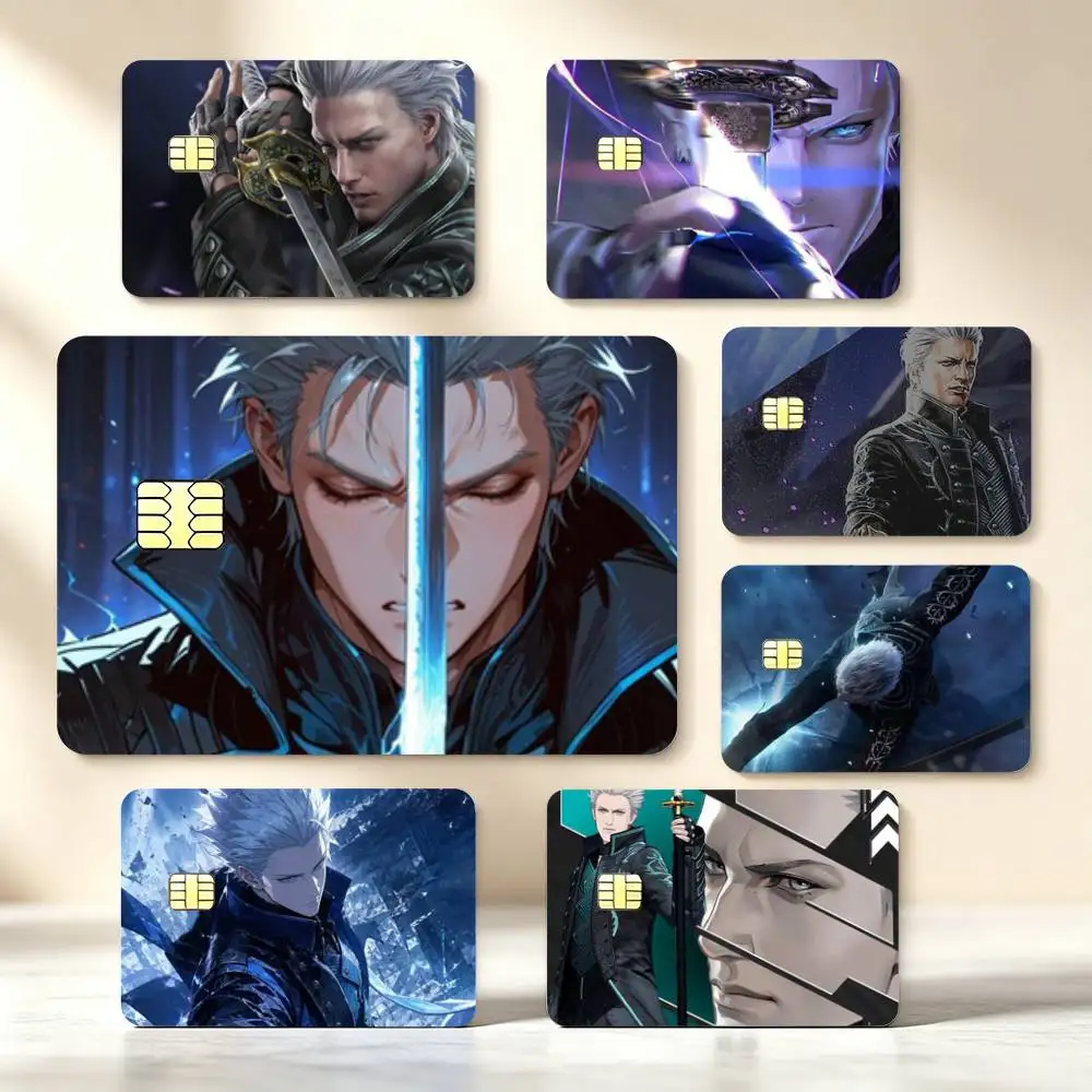 Vergil High‑Res Game Chip Decals Credit Card Mini Waterproof Vinyl Ornament Useful Gift