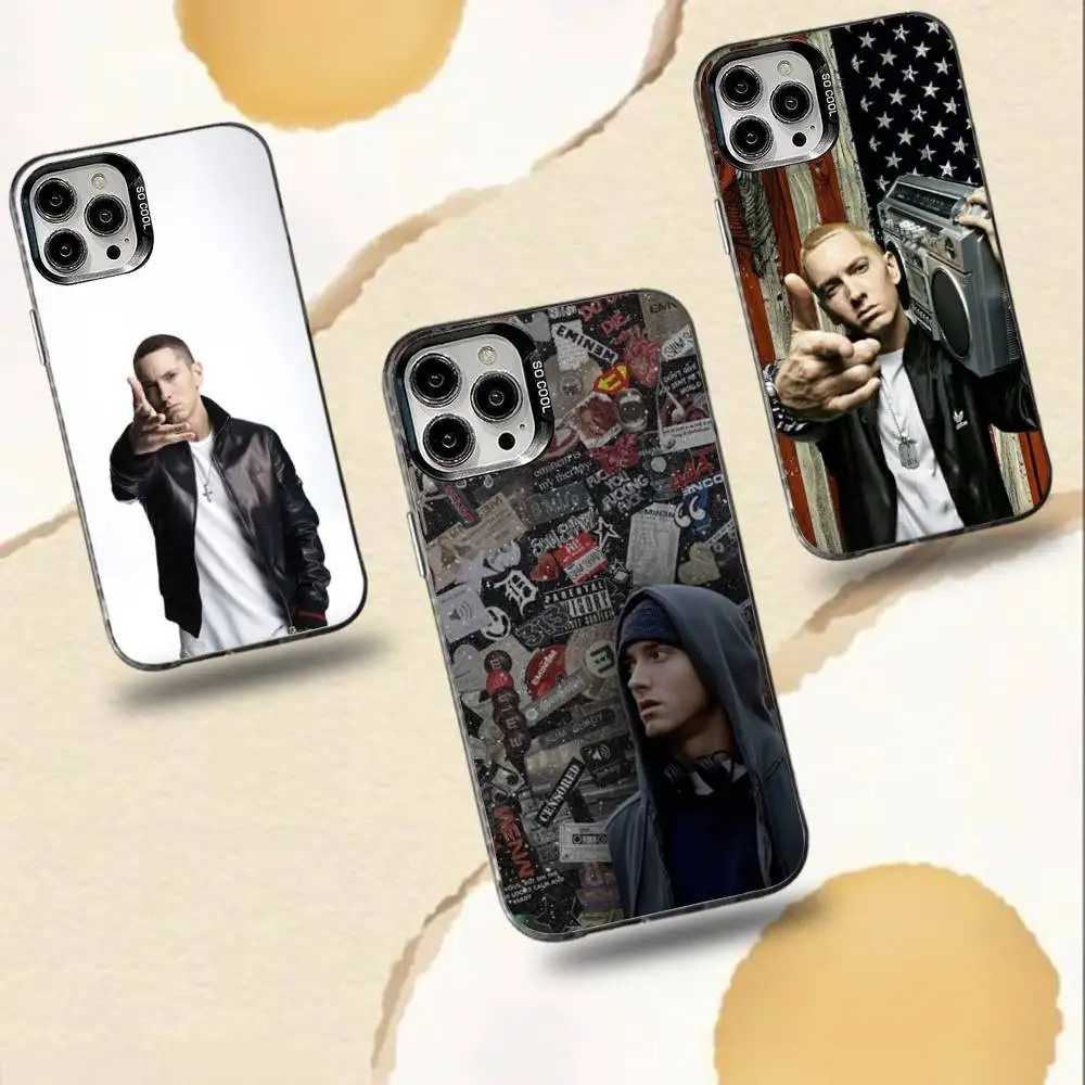 

Singer e-Eminem-s Phone Case For iPhone 16,15,14,13,12,11,Pro,Max,Plus,Mini,XS,SE Anti Fall Black Matte Hard Bumper
