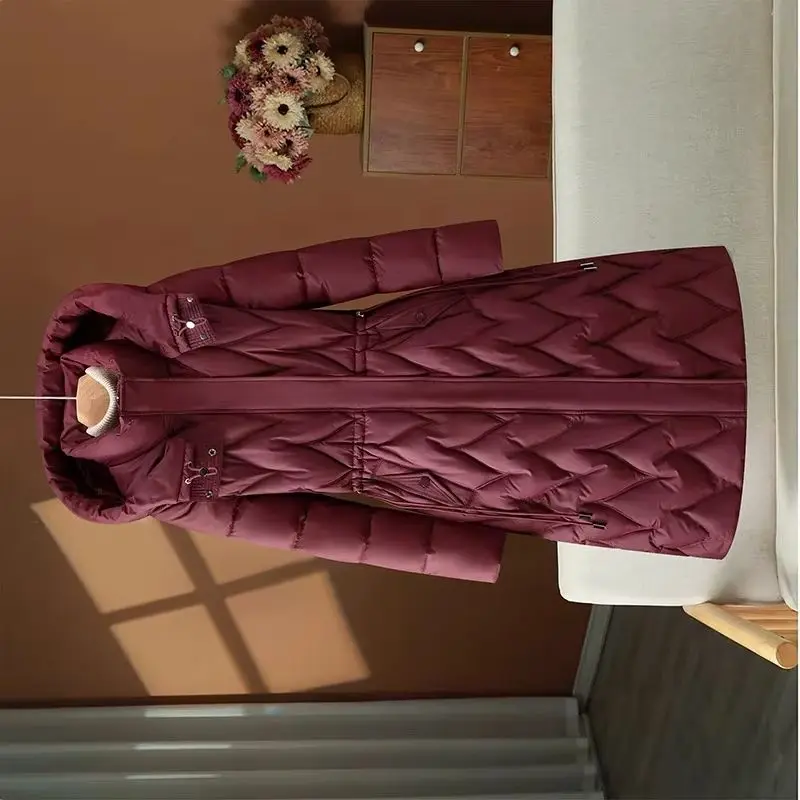 Parkas Women Winter Jacket Coat Hooded Down Cotton Jacket Female Thicke Warm Snow Wear Long Cotton Clothes Outerwear Overcoat
