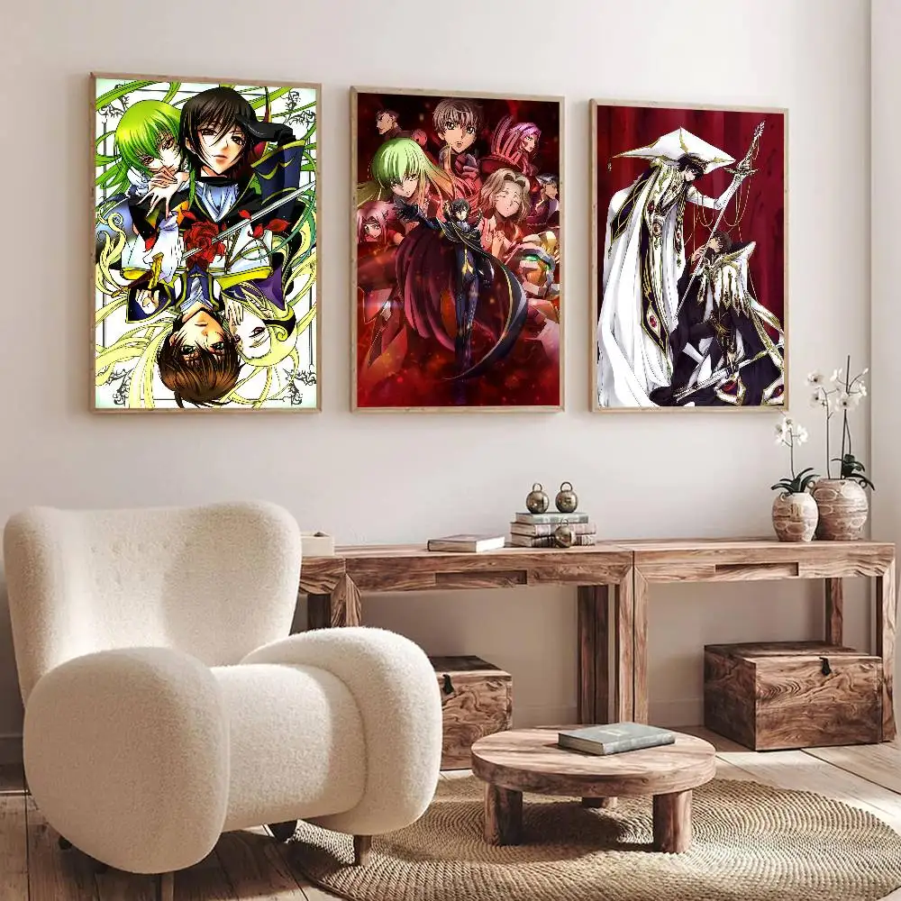 Classic Japanese Anime C-Code Geass Manga Posters Fancy Wall Sticker for Living Room Bar Decoration Wall Decor