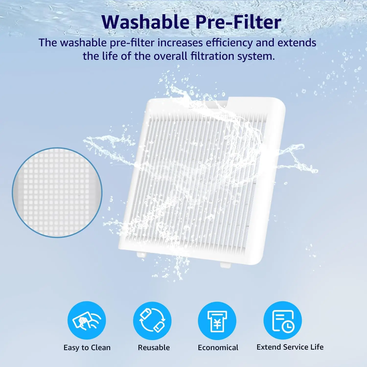 Large Room Air Purifier up to 2325 Sq Ft with HEPA Filter, Washable Filters, Air Quality Monitor, Auto & Sleep Modes