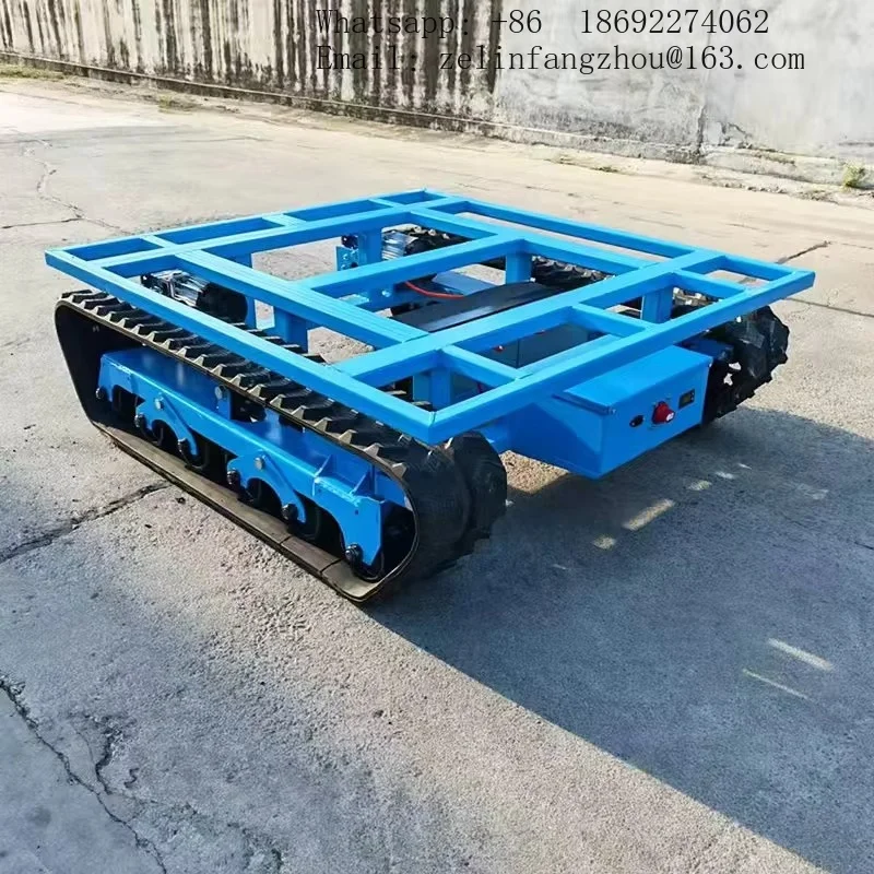 Lightweight Crawler Chassis High Strength Alloy Frame for Agricultural Engineering Robot Undercarriage Heavy Duty Pro
