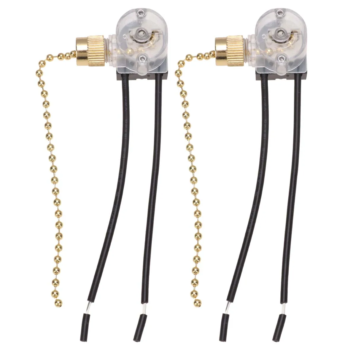 

2PCS Pull-wire Wall Light Switch Chain Ceiling Fan High Quality Easy Install Home Use Appliances On-off Hardware