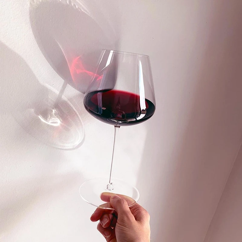 JINYOUJIA 950ml Large Capacity Red Wine Glass Handmade Lead-free Crystal Glasses Burgundy Ultra-thin Goblet Nude Vertigo Style