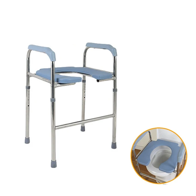 الصين متفوقة الجودة المعاقين قضبان سلامة المرحاض الإطار الصلب المرحاض درابزين مساعدة مقبض إمساك لكبار السن #2