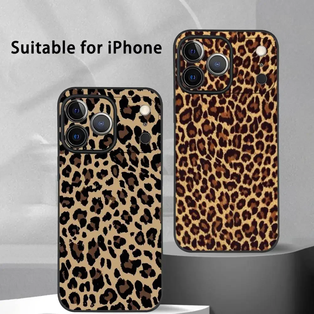 

Cheetah Leopard Print Phone Case For iPhone 17 16 15 11 12 14 13 Pro Max Mini XS XR 7 Plus 16E Shockproof Silicone Cover Fundas