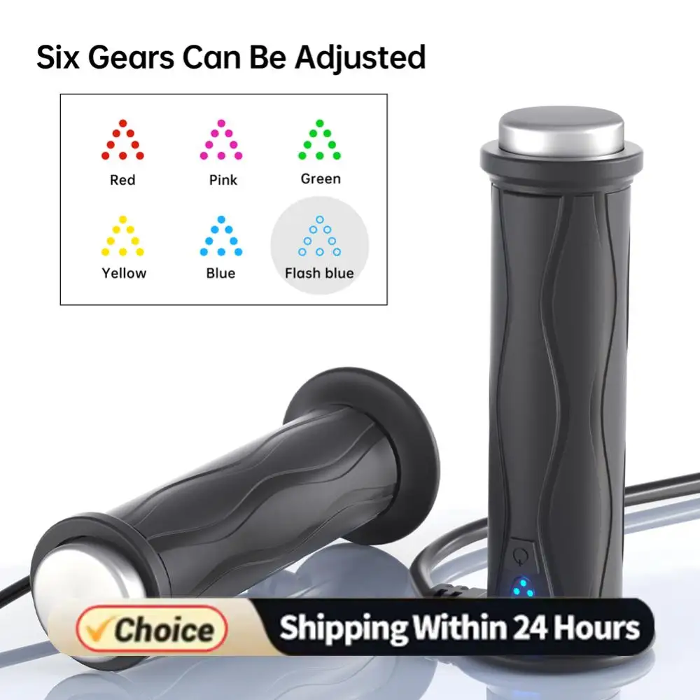 

DC 12V Electric Molded Grips Waterproof Motorcycle Heating Handlebar 5-Gear Electric Hot Heated Grip Motorcycle Parts for Winter