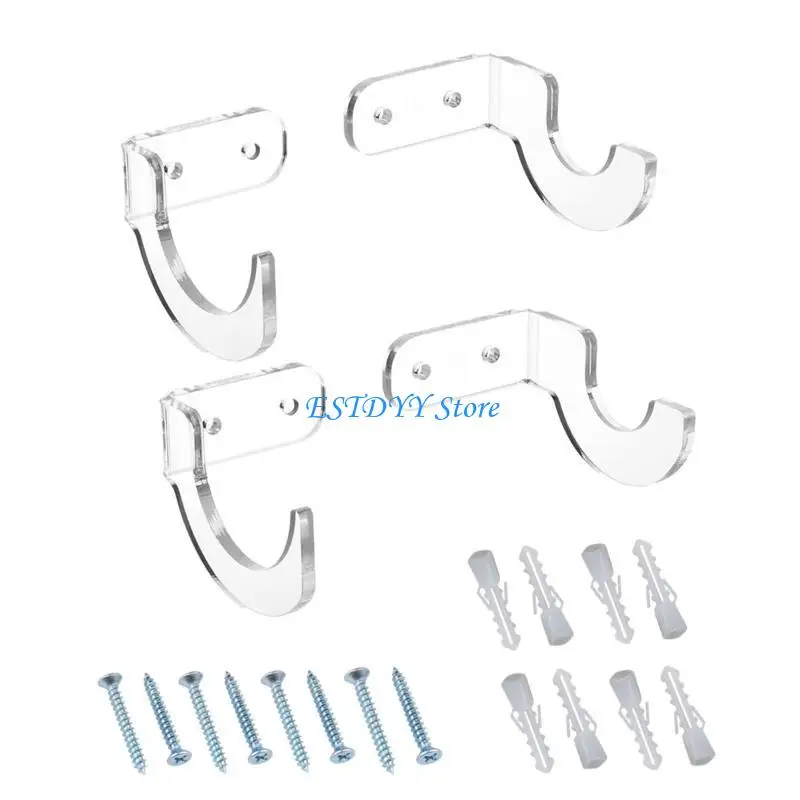 G6DE 4 Pieces Baseball Bat Horizontal Display Rack Hanger Protect Your Bat from Scratching Gift for Baseball Collectors