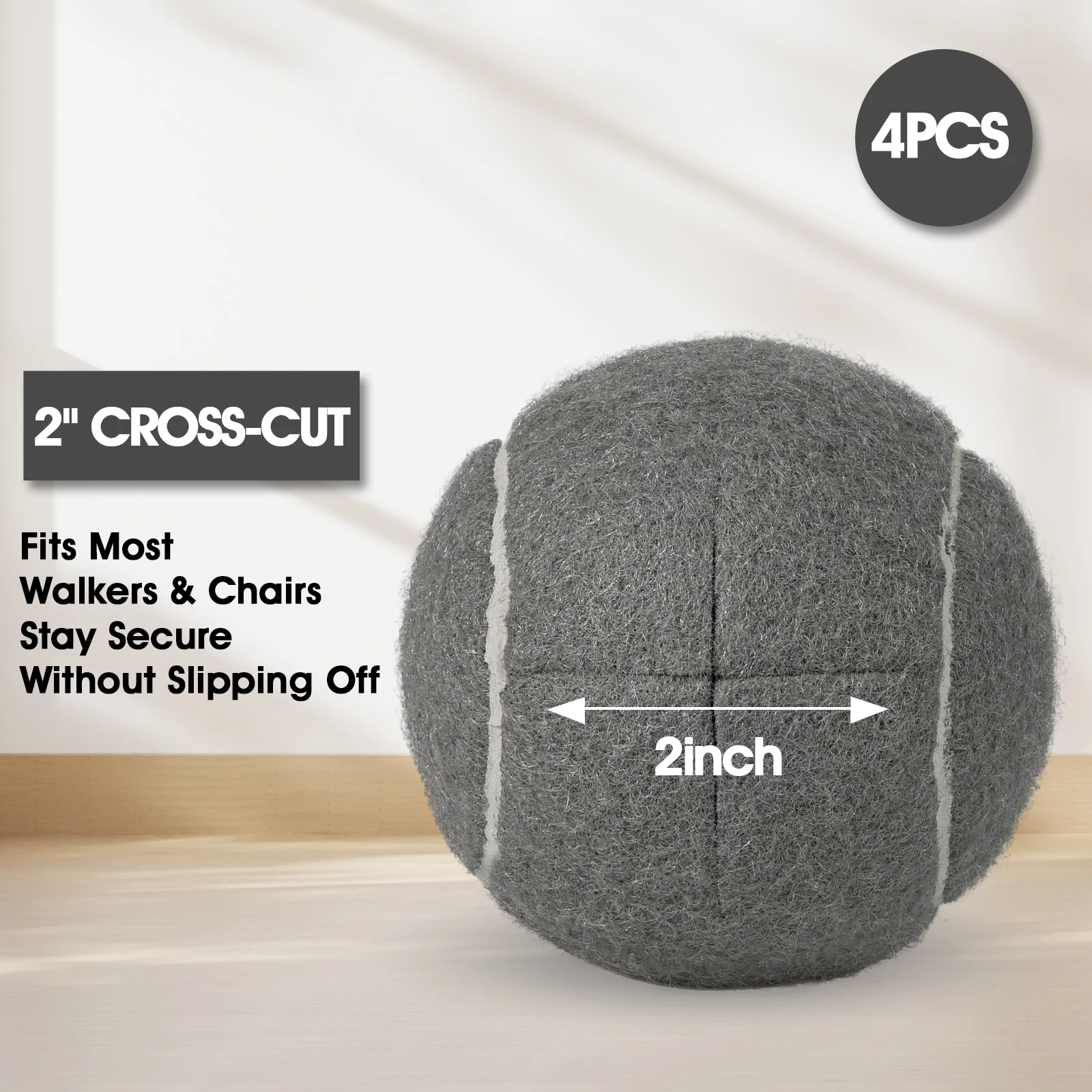 كرات تنس مقطوعة مسبقًا، تناسب معظم المشايات والكراسي، ابق آمنًا، دون انزلاق المشاية، كرات التنس لتقليل الضوضاء #5