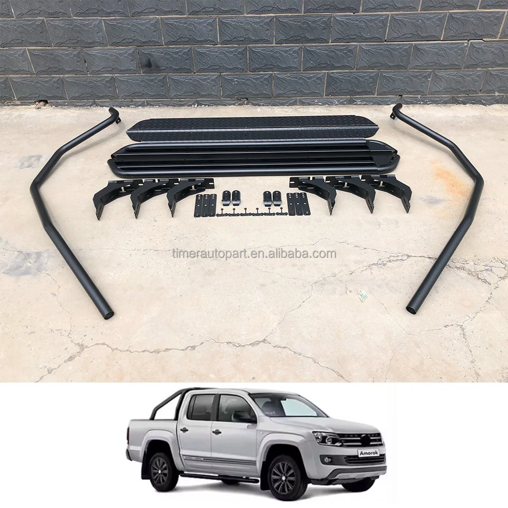 4wd Offroad SUV Metal High Quality Pickup Use Steel Side Steps Running Boards For Volkswagen Amarok With Bull Bar