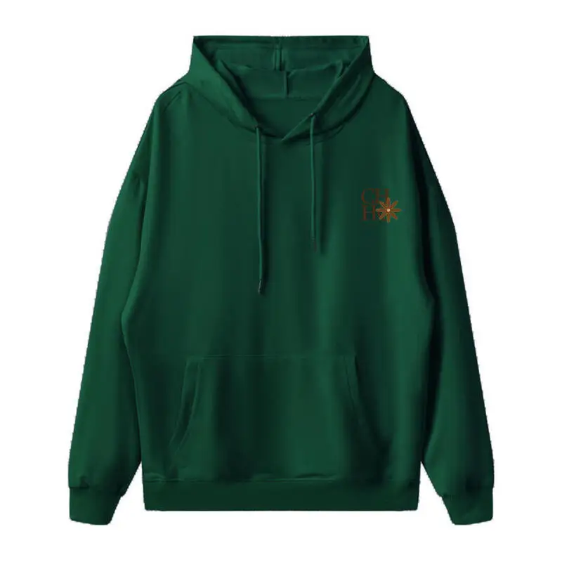 CH 플로럴 오버프린트 후디 S-5XL 사이즈 20가지 색상 선택 50% 면 혼방 드롭 숄더 유니섹스 캐주얼