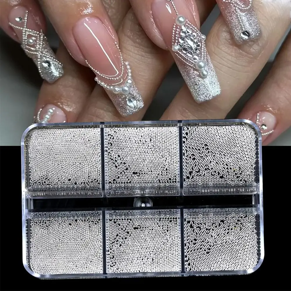Mini Caviar Beads Caviar Beads Nail Art Decorations Metal Gold Silver Micro Ball Nail Charms Micro Ball Nail Beads