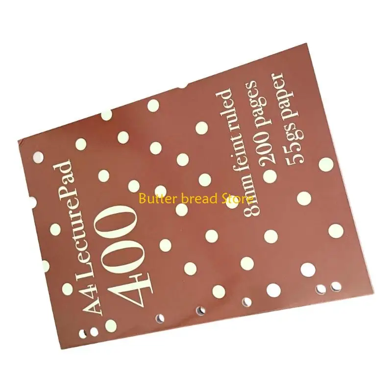 W89C Structured Lined Notebook Colorful Dot Lined Hardcover Smooth Paper Notebook for Neat Note Takers