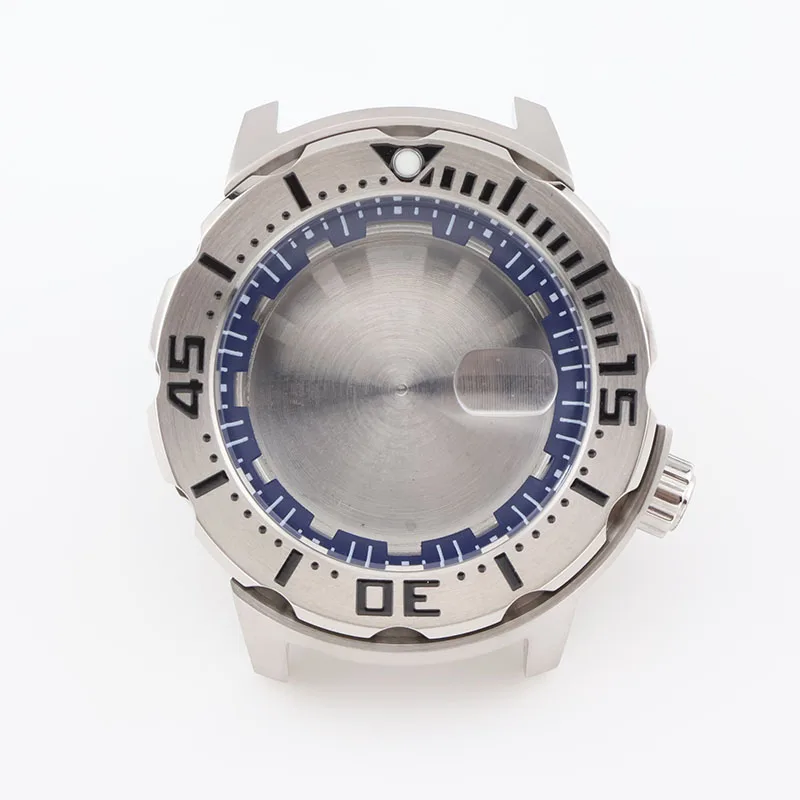 Stainless Steel 42mm Hardlex Crystal Orange Monsters Mans Diver Watch Case for Seiko Mod NH35 NH36 Movements Replacement Parts