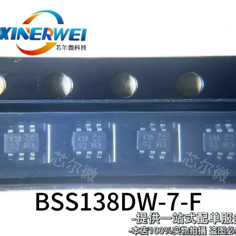 10-100pcs original BSS138DW-7-F SOT363 silk screen K38 BSS138DW-7 K38 chip BSS138DW
