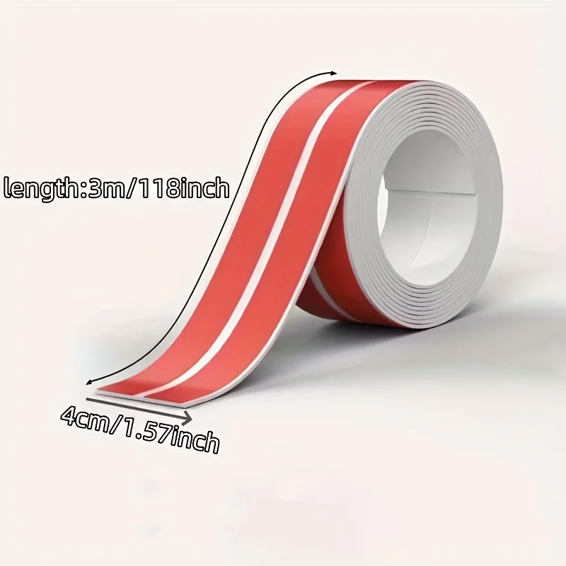 1pc 4cmx3m Peel and Stick Wall Trim Molding, Flexible Corner Trim Moulding, Inside & Outside Wall Corner Protector for Wall Edge