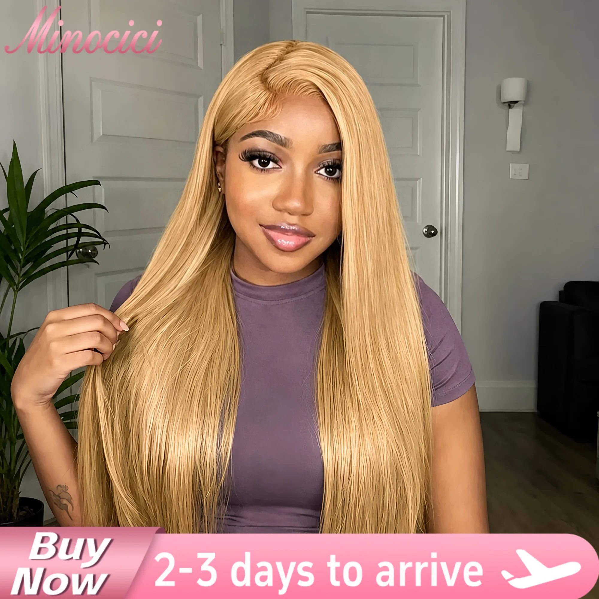 

250 Density Honey Blonde 13x6 Lace Front Wigs Human Hair Straight 13x4 Lace Frontal Wig Colored Real Pre Plucked Brazilian Wig