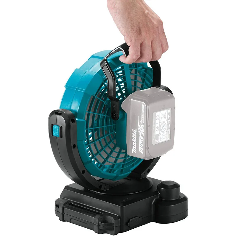 Imagem -02 - Makita Dcf102z 18v Lxt Ventilador Elétrico Recarregável Multiuso Cabeça Ajustável Configuração de Três Velocidades Ventilador de Mesa ao ar Livre Portátil