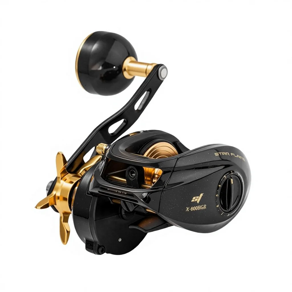 

Ecooda X-600 Large Water Drop Wheel Offshore Boat Saltwater Fishing Reel Dual Gear Ratio 7 Axis Bearings Left Hand Use