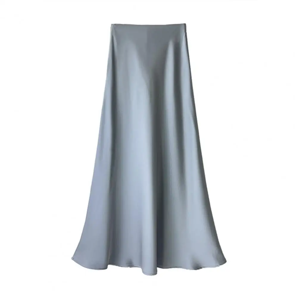 

Traceless Skirt Women's with High Waist Elastic Band Side Zipper Long Skirts For Summer Black Office Elegant Women's Skirts