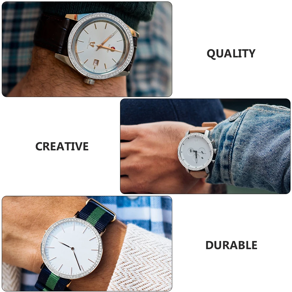 

2 Pcs 46mm Alloy Metal Watch Case Accessory Customization Bezel Protective Dust Scratch Resistant Easy Install Remove Long