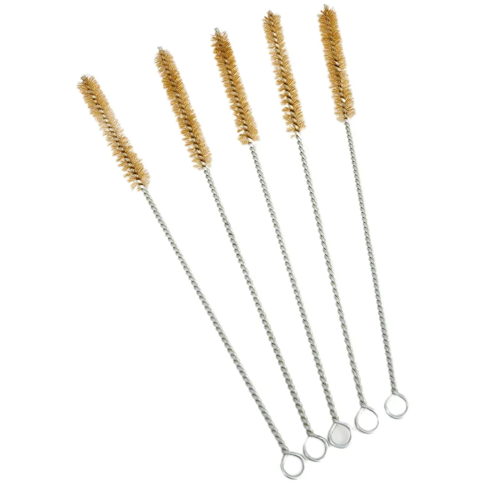 5pcs10-30mm fio de cilindro de aço inoxidável tubo escova de limpeza linha para acessórios ferramentas rotativas polonês limpo