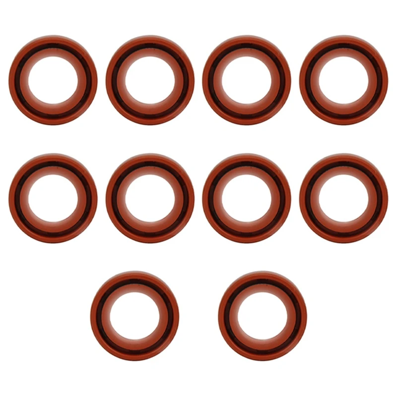 A03F Chainsaw Oil Seal Kit, 10-Piece, 15x25x5mm, Rubber, for MS170 MS180 170 180 Chainsaw Parts, Brown