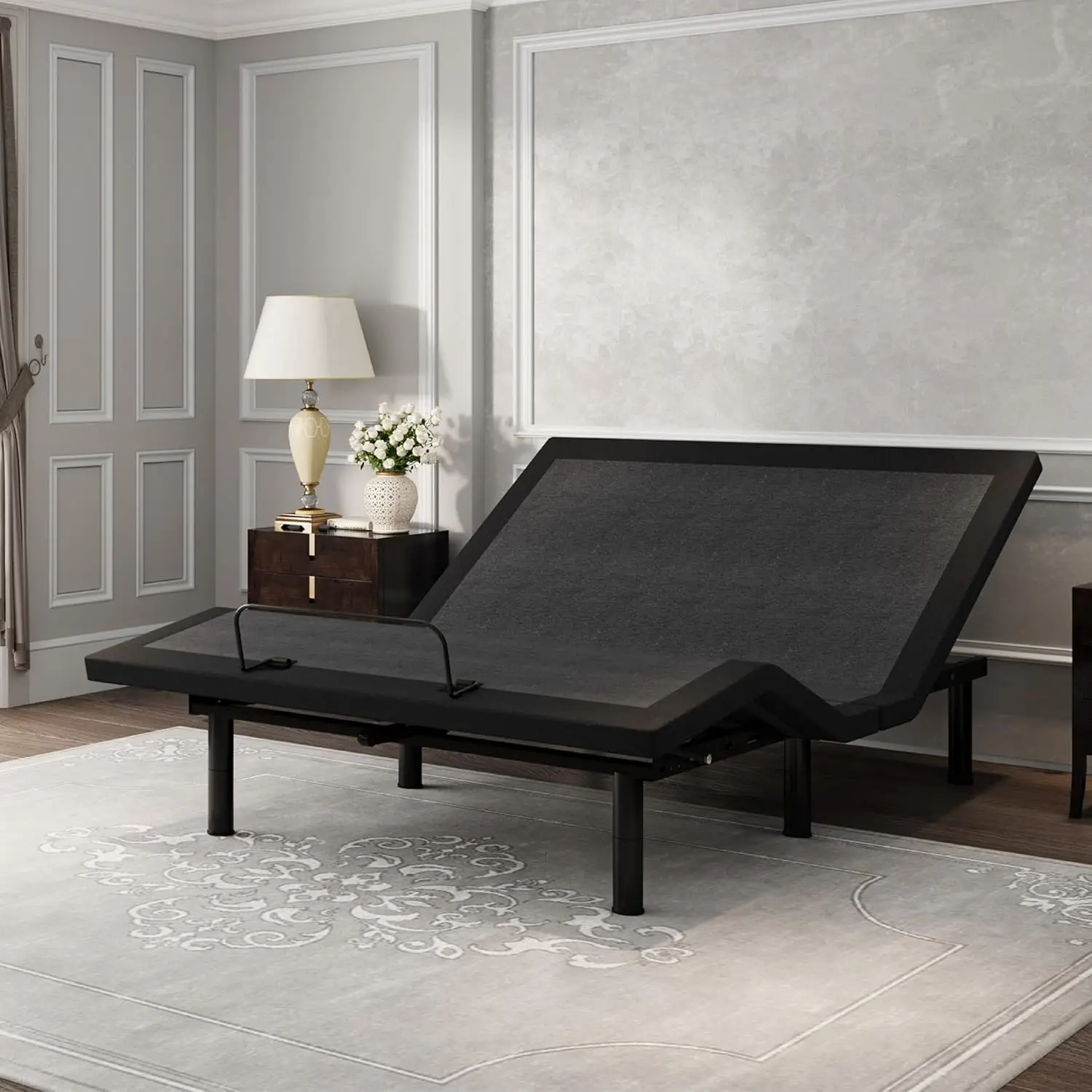Adjustable Bed Frame Electric Base With Motorized Head & Foot Lift, Customized