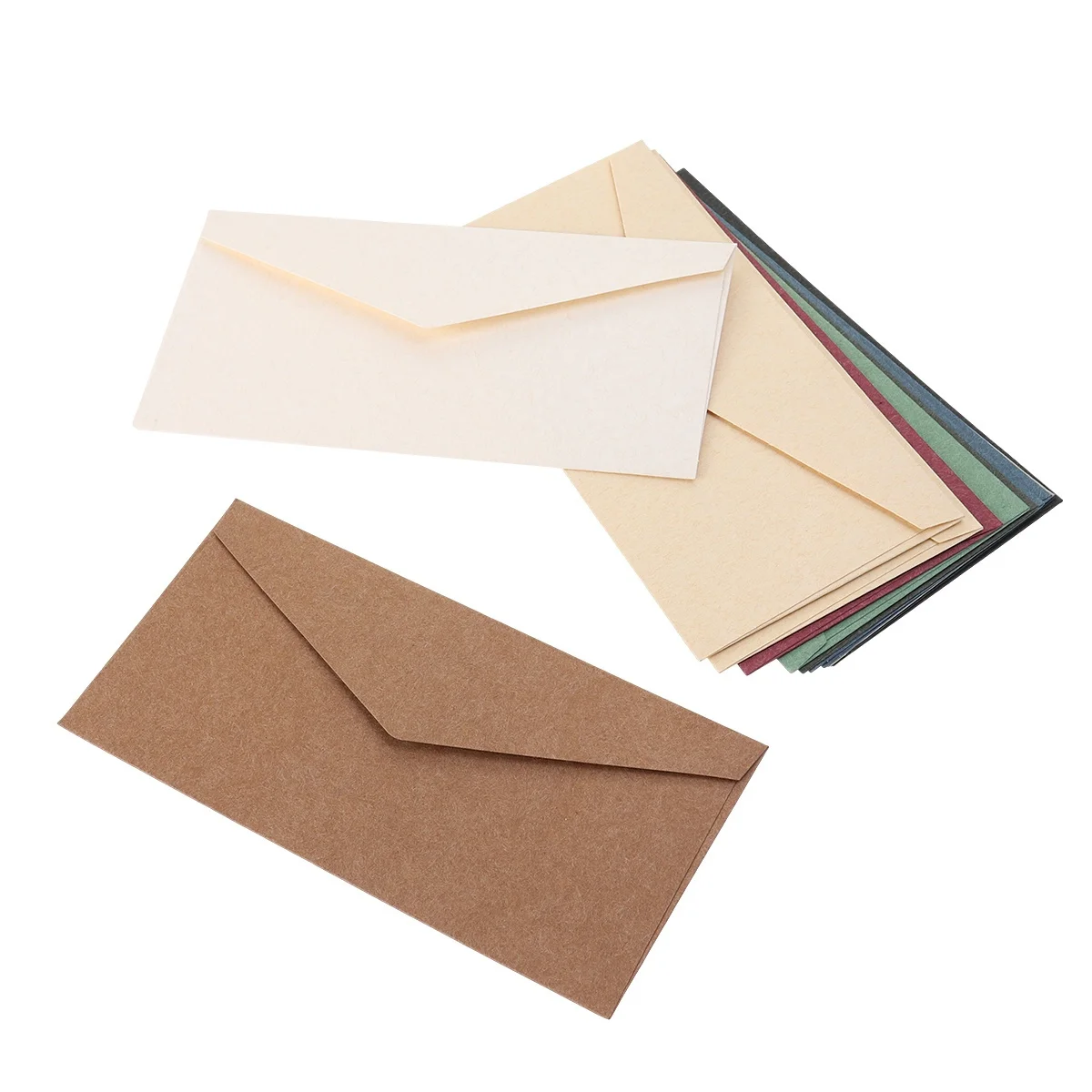 12Pcs Vintage Invitation Envelopes Kraft Paper European Style for Business Use Handwritten Note Meaningful Fashion Design