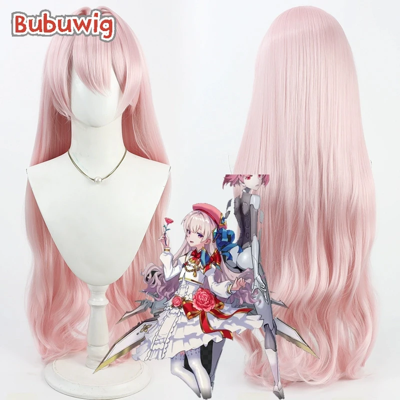 

Bubuwig Synthetic Hair Sakuzyo Cosplay Wigs Fracture Ray Arcaea Sakuzyo Halloween 100cm Women Long Wavy Pink Wig Heat Resistant