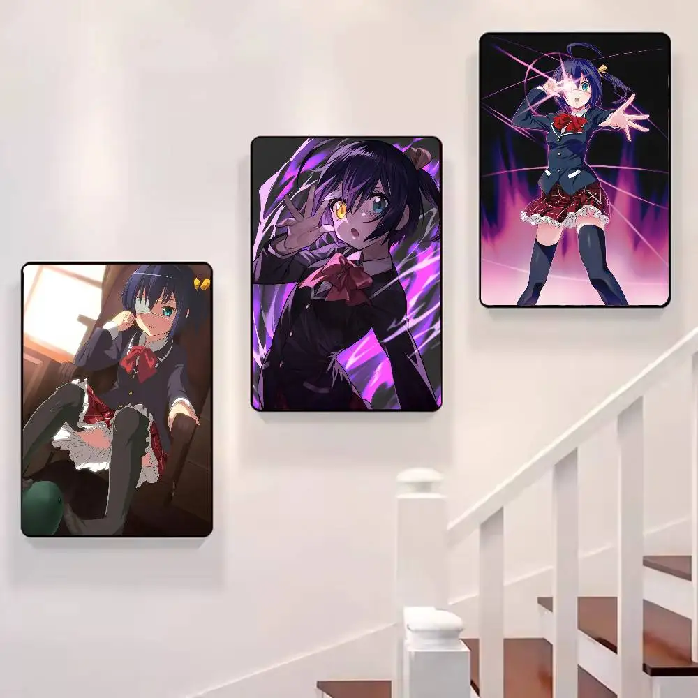 ملصق Love Chunibyo الأوهام الأخرى تاكاناشي ريكا HD جدار فني لزج مقاوم للماء لغرفة المعيشة المنزلية وغرفة النوم بار جمالي