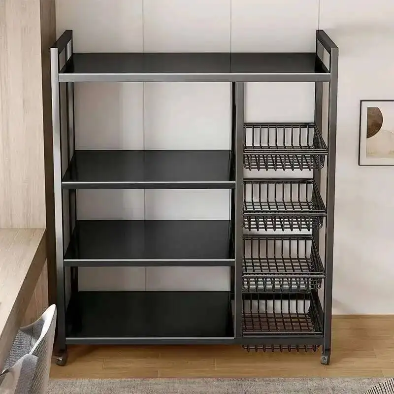 with Kitchen Multi-functional Modern Door Vegetable Minimalist Cabinet Storage Rack Kitchen Cabinets Multi-layer Storage Cabinet