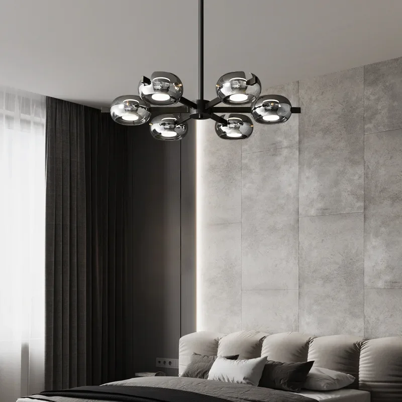 

GHJUYIOL Italian minimalist black living room all copper bar table lamp modern minimalist light luxury restaurant creative atmos